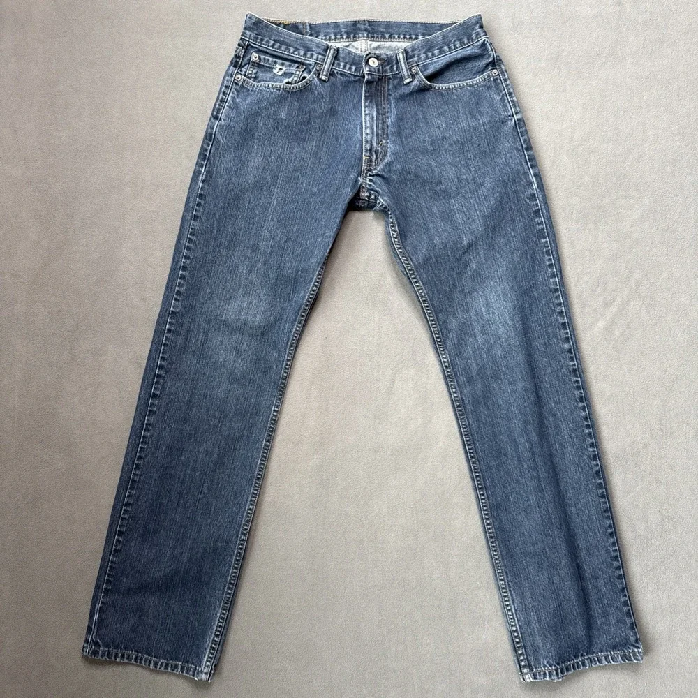 VTG Levis 514 Jeans Mens 33x34 Blue Slim Straight Y2K 100%‎ Cotton Denim